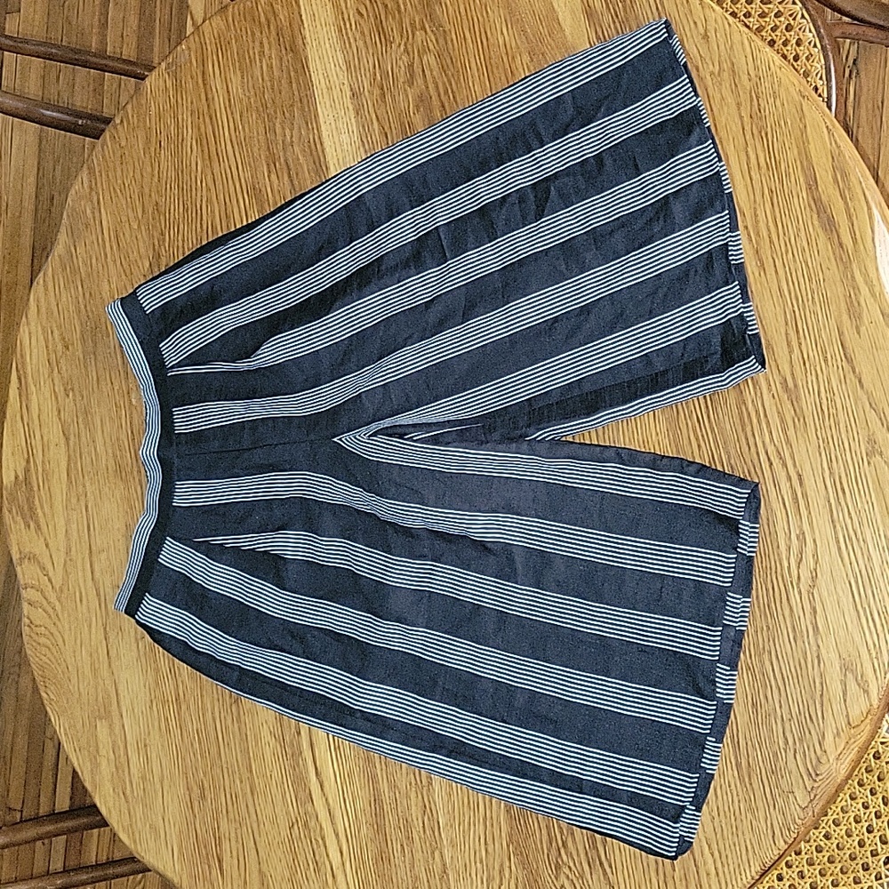 Lucca Couture Talbot Stripe Culotte Pants,Size M